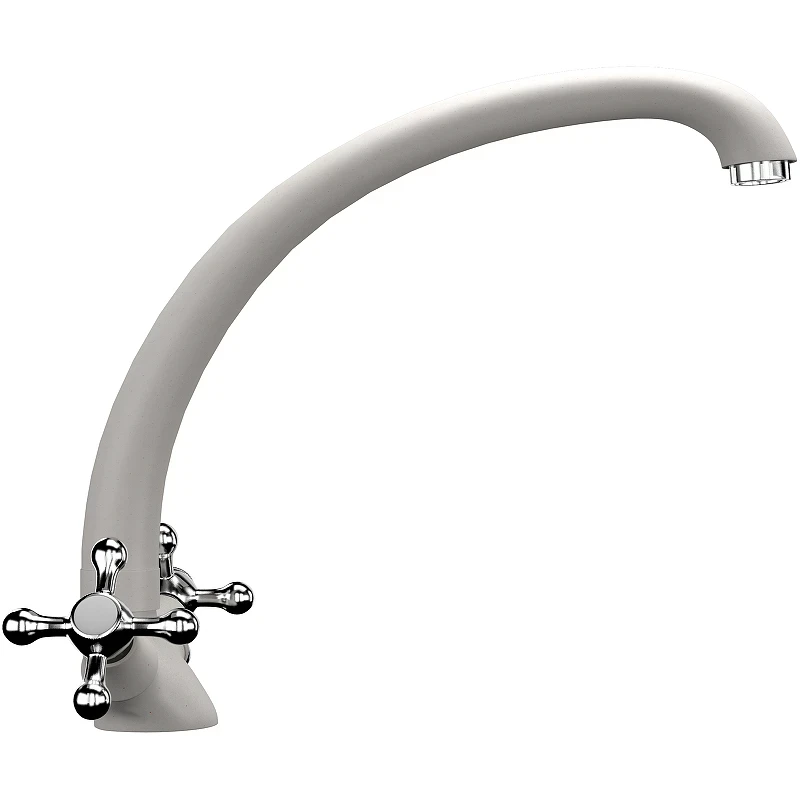 Смеситель для кухни Ulgran Classic U-013-331 Белый латунь