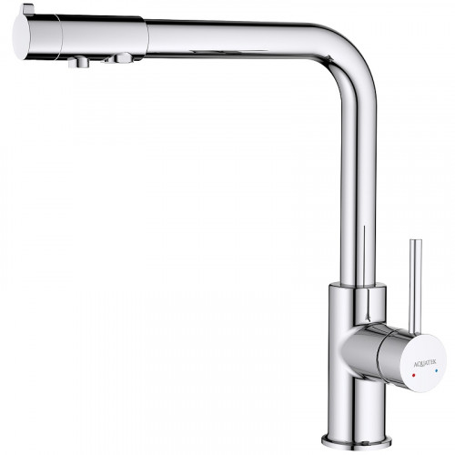 Смеситель для кухни Aquatek Европа AQ1386CR Хром латунь