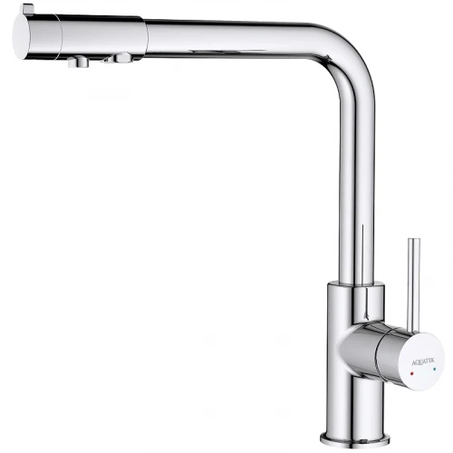 Смеситель для кухни Aquatek Европа AQ1386CR Хром латунь