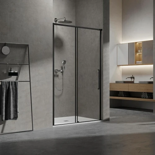 Душевая дверь Vincea Slim 120 VDS-6SL120CLB профиль Черный стекло прозрачное