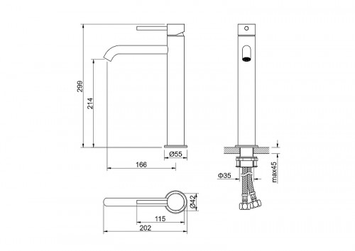 Смеситель для раковины Aquatek Европа AQ1304BG цвет Золото шлифованное