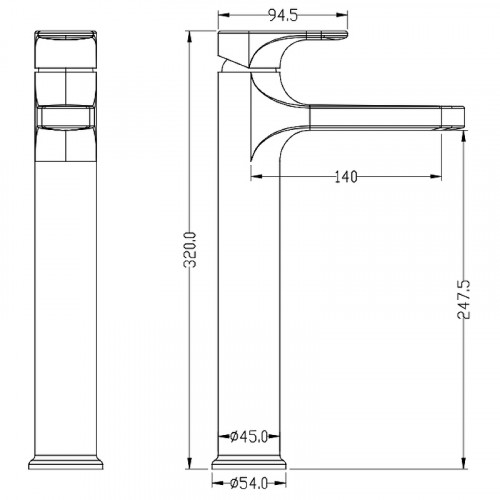 Смеситель для раковины Boheme Spectre 452-MG Золото матовое латунь
