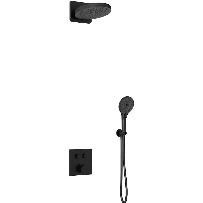Душевая система Vincea Inspire VSFW-4I211MB Черная матовая латунь встраиваемый