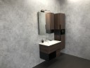 Тумба с раковиной Comforty Франкфурт 75 00004150531 подвесная Дуб шоколадно-коричневый МДФ / ЛДСП