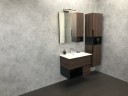 Тумба с раковиной Comforty Франкфурт 75 00004150531 подвесная Дуб шоколадно-коричневый МДФ / ЛДСП