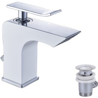 Смеситель для раковины Lemark Contest LM5806CW Хром Белый латунь