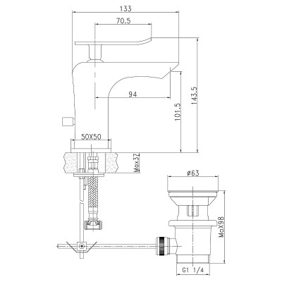 Смеситель для раковины Lemark Contest LM5806CW Хром Белый латунь