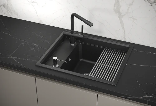 Кухонная мойка Granula Kitchen Space 60 6004 цвет Шварц