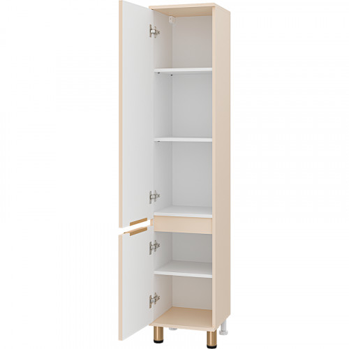 Шкаф пенал Brevita Enfida 35 L ENF-05035-030L Бежевый матовый МДФ / ЛДСП