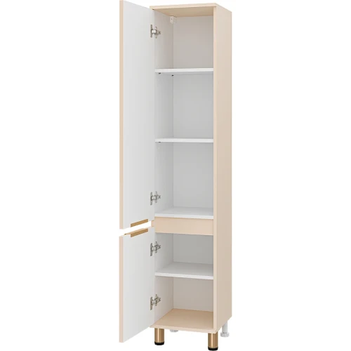 Шкаф пенал Brevita Enfida 35 L ENF-05035-030L Бежевый матовый МДФ / ЛДСП