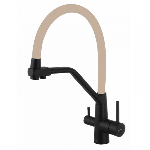Смеситель для кухни Fmark FS0662-H12 цвет Черный Бежевый