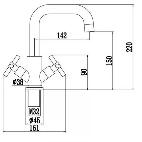 Смеситель для кухни Fmark FS8402H цвет Черный