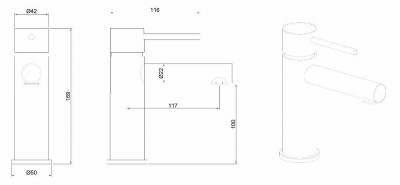 Смеситель для раковины Allen Brau Glority 5.51001-00 Хром латунь