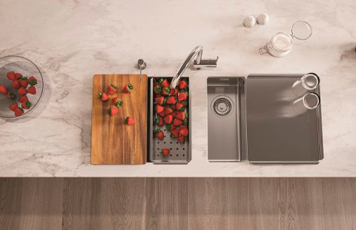 Кухонная мойка Alveus Kombino 30 SAT-90 400x400x195 1100235 Сатинированная сталь нержавеющая сталь встраиваемый