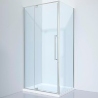 Душевой уголок Black&amp;White Stellar Wind S812 CC 100x100 8121000C профиль Хром стекло прозрачное