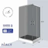 Душевой уголок Parly 70x100 QZ71S N профиль Хром стекло тонированное
