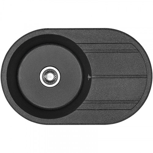Кухонная мойка Aquaton Амира 78 1A712932AI210 Графит искусственный камень (литьевой мрамор) встраиваемый