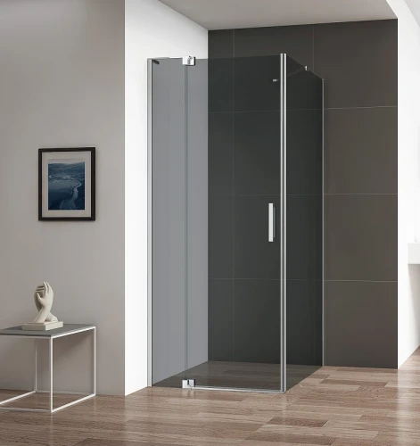 Душевой уголок Cezares Slider 100x80 SLIDER-AH-1-80-90/100-GRIGIO-Cr профиль Хром стекло серое