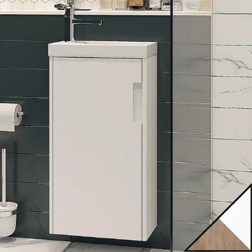 Тумба под раковину Velvex Klaufs 40 tpKLA.40.1D-617.216 подвесная Белый+Дерево