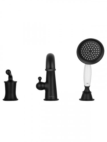 Смеситель на борт ванны Wonzon & Woghand Steam WW-88659008-MB цвет Черный матовый