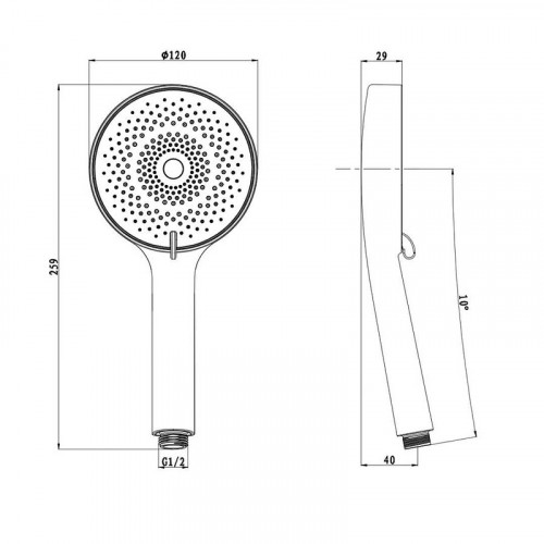 Ручной душ Olive's D185B цвет Хром