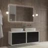 Зеркало Cezares Duet 140 CZR-SPC-DUET-1400-800-LED-TCH с подсветкой с лазерной гравировкой и сенсорным выключателем стекло