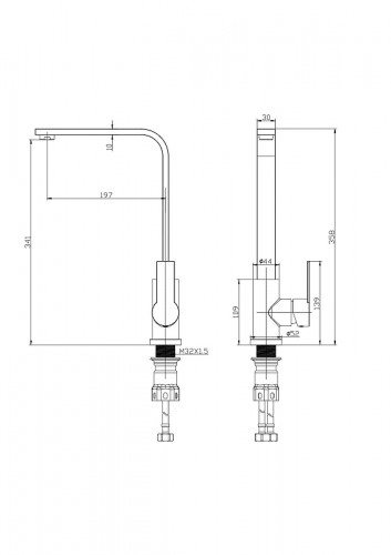 Смеситель для кухни Wonzon &amp; Woghand WW-AE4550-MW цвет Белый матовый