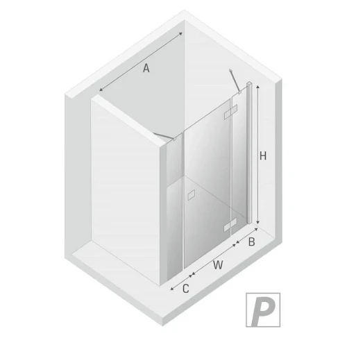 Душевая дверь New Trendy REFLEXA Chrome x130 EXK-5079