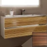 Тумба с раковиной SanVit Кубэ-2 70 kkube2070 с фактурой под дерево подвесная Зебрано МДФ / ЛДСП