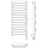 Электрический полотенцесушитель Сунержа Элегия 3.0 1200x500 R 30-5819-1250 Белый матовый нержавеющая сталь