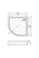 Акриловый поддон для душа Koller Pool Grace 90X90 GRACE90R Белый