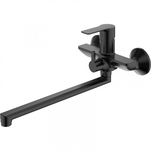 Смеситель для ванны Splenka S06.22.06 универсальный Черный матовый латунь на стену