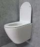 Унитаз CeramaLux TR2196 подвесной Белый глянцевый с сиденьем Микролифт фаянс подвесной