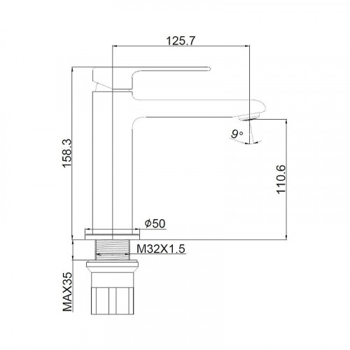 Смеситель для раковины Maretti Aria AR32RF845 цвет Хром