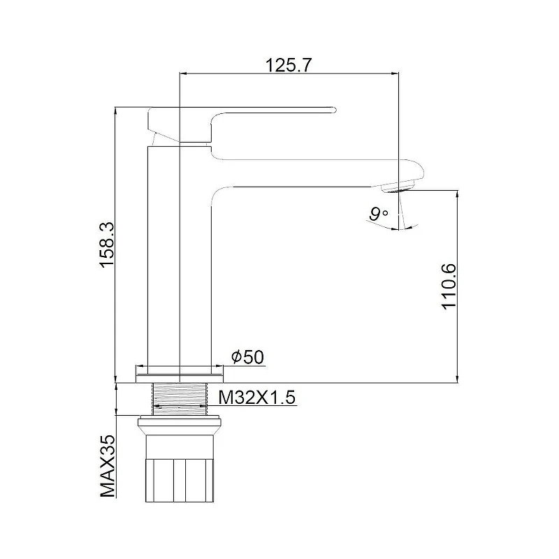 Смеситель для раковины Maretti Aria AR32RF845 цвет Хром