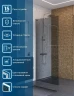 Душевая перегородка BelBagno Uno 90 UNO-L-1-TB-90-GR-Cr профиль Хром стекло тонированное