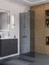 Душевая перегородка BelBagno Uno 90 UNO-L-1-TB-90-GR-Cr профиль Хром стекло тонированное