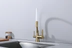 Смеситель для кухни Raglo R80.62.03 Золото матовое Белый латунь