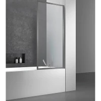 Шторка на ванну Vincea 70x140 VSB-41700CLGM профиль Вороненая сталь стекло прозрачное