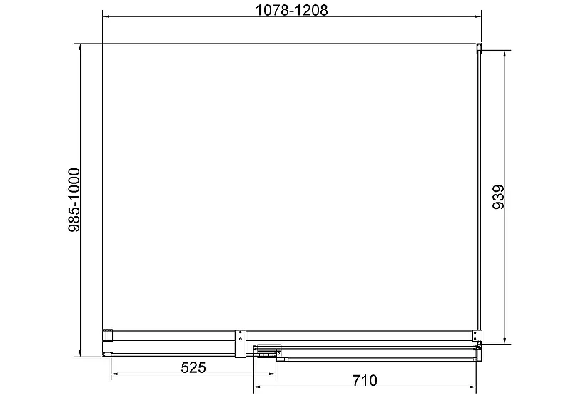 Душевой уголок Vincea Экстенза (Extenza) 120х100 VSR-4EX111210CLGM профиль Вороненая сталь стекло прозрачное