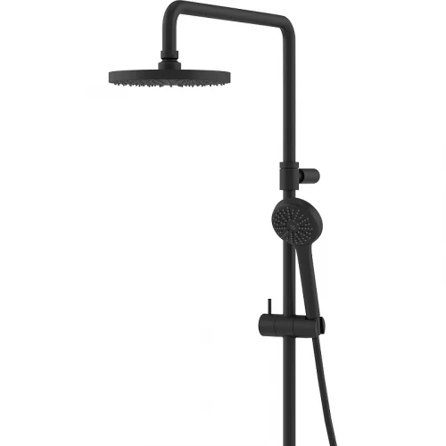 Душевая система Kludi Logo Dual Shower System 6808239-00 с термостатом Черная матовая латунь на стену