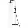 Душевая система Kludi Logo Dual Shower System 6808239-00 с термостатом Черная матовая латунь на стену