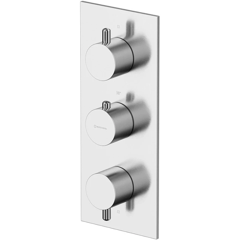 Душевая система Whitecross Y brushed nickel YSET11TOPNIB с термостатом Брашированный никель латунь встраиваемый