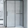 Душевой уголок Vincea Slim Soft 100x80 VSR-1SS8010CLB профиль Черный стекло прозрачное