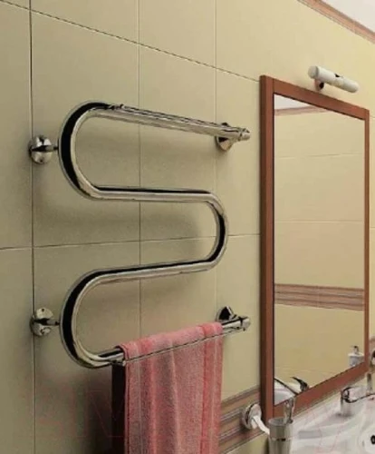 Водяной полотенцесушитель Ника Simple М1/СП 50x90 с полкой Хром