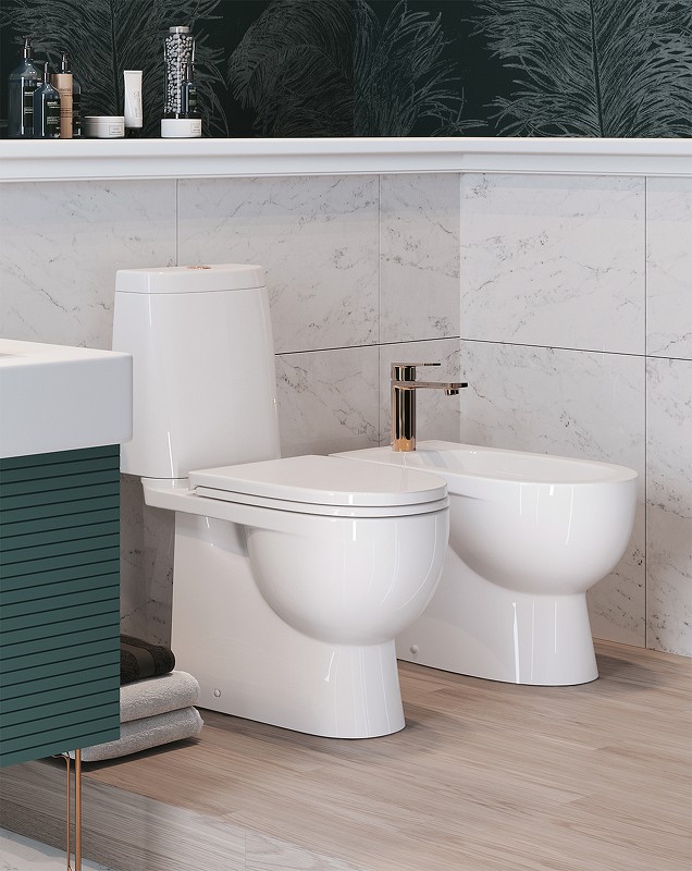 Унитаз-компакт Sanita Luxe Fest SL DM WC.CC/Fest/2-DM/WHT.G/S1 с бачком и сиденьем Микролифт