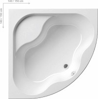 Акриловая ванна Ravak Gentiana 150x150 CG01000000 без гидромассажа