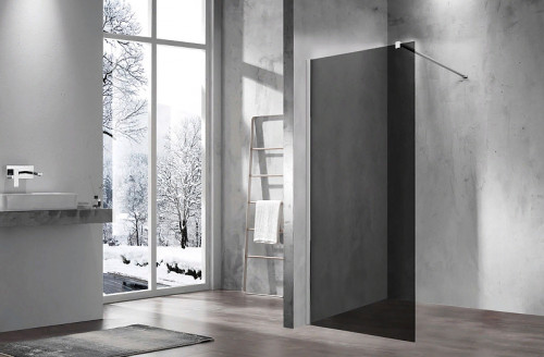 Душевая перегородка Vincea Walk-In 80 VSW-1H800CG профиль Хром стекло тонированное