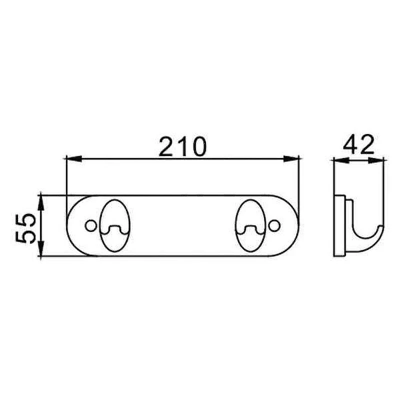 Вешалка для полотенец Frap F15 F1505-2 Хром