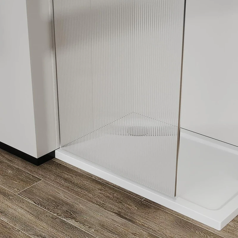 Душевая перегородка Azario Walk-In 90 AZ-271-90-MGR-CRF профиль Графит матовый стекло рифленое